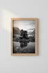 Rustic Hiking Art Print | Black and White Mountain Decor | Adventure Poster