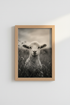 Farmhouse Lamb Art Print | Rustic Nursery Decor | Black and White Poster