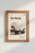 Da Nang Dragon Bridge Wall Art | Vietnam Travel Poster | Minimalist Modern Decor