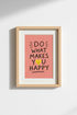 Minimal Quote Wall Art Print | Living Room Decor | Playful Pink Poster
