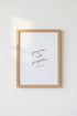 Progress Not Perfection Wall Art | Minimalist Quote Poster, Modern Home Office Decor