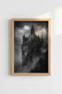 Gothic Castle Wall Art Print | Dark Academia Decor | Moody Medieval Poster