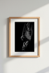 Gothic Angel Art Print | Dark Academia Statue Decor | Moody Black and White Poster