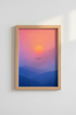 Aura Gradient Wall Art Print | Sunset Mountain Quote Decor | Minimalist Poster