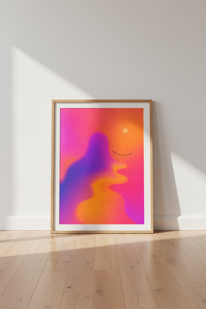 Aura Wall Art Print | Colorful Gradient Poster, Modern Aesthetic Bedroom Decor