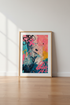 Graffiti Flower Wall Art | Pink Urban Street Style Poster | Modern Pop Room Decor
