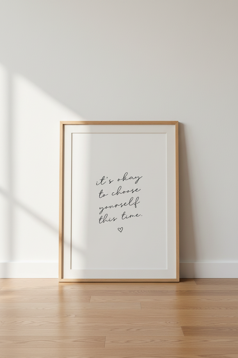 Choose Yourself Quote Wall Art Print | Bedroom Office Decor | Minimalist Poster