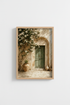 Rustic Courtyard Wall Art Print | Living Room Decor | Warm Poster