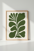 Organic Leaf Shapes Wall Art Print | Living Room Decor | Minimal Poster