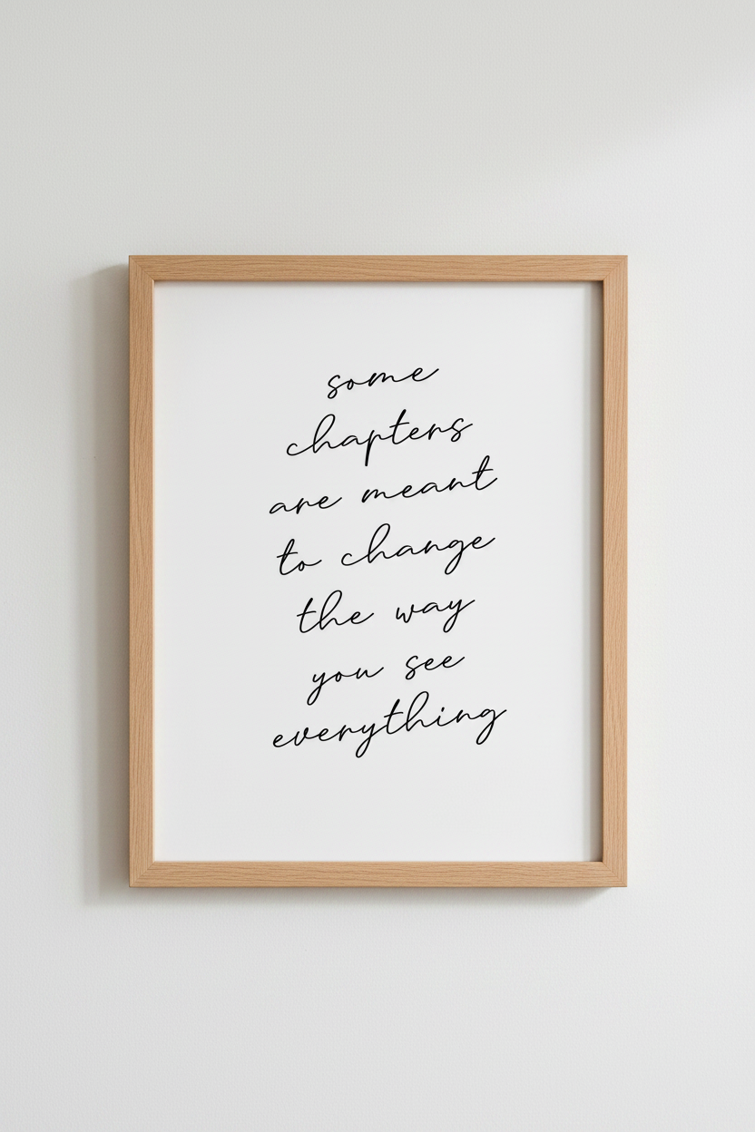 Motivational Quote Wall Art Print | Minimalist Change Decor | Script Typography Poster
