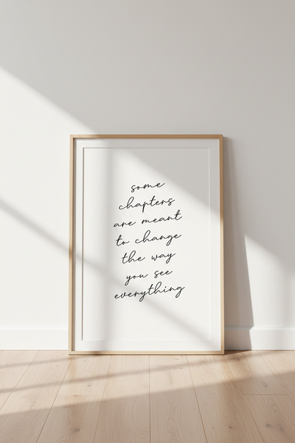 Motivational Quote Wall Art Print | Minimalist Change Decor | Script Typography Poster