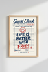 Retro Diner Wall Art Print | Kitchen Decor | Guest Check Poster