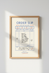 handwritten wall art | minimalist blue sketch, beige tones | living room decor