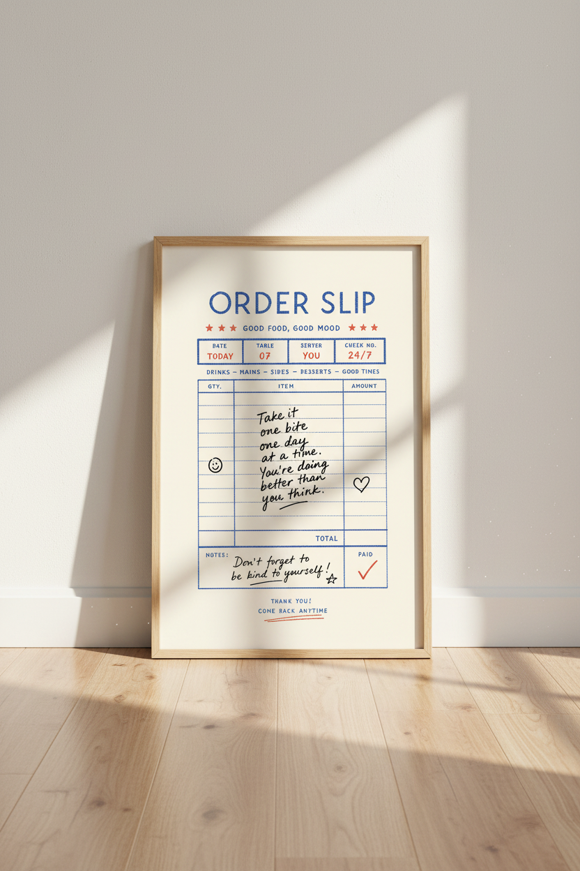 handwritten wall art | minimalist blue sketch, beige tones | living room decor