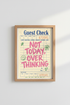Guest Check Retro Wall Art Print | Trendy Kitchen Decor | Not Today Overthinking Poster
