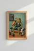 Funny Gym Wall Art | Frog Fitness Poster, Home Gym Decor & Workout Humour