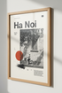 Hanoi Vietnam Travel Poster | Minimalist B&W Photography, Modern Home Office Decor