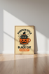 Black Cat Pumpkin Spice Wall Art | Retro Fall Kitchen Decor | Spooky Aesthetic Poster