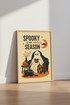 Spooky Season Ghost Wall Art | Retro Halloween Poster | Cozy Autumn Decor