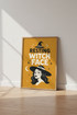 Resting Witch Face Wall Art | Retro Orange Halloween Poster | Witchy Home Decor