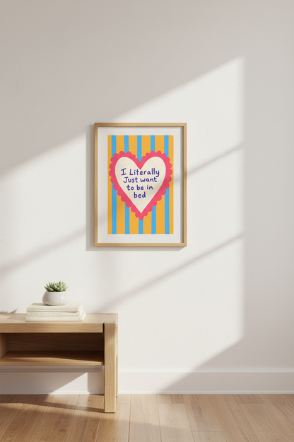 Humorous Quote Framed Wall Art | Bedroom Dorm Decor | Funny Aesthetic Poster | Home Office Art Print | Ready To Hang