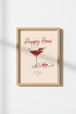 Boho Cocktail Wall Art Print | Living Room Decor | Minimal Poster
