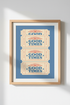 Good Times Poster | Retro Sunset Typography, Living Room Decor