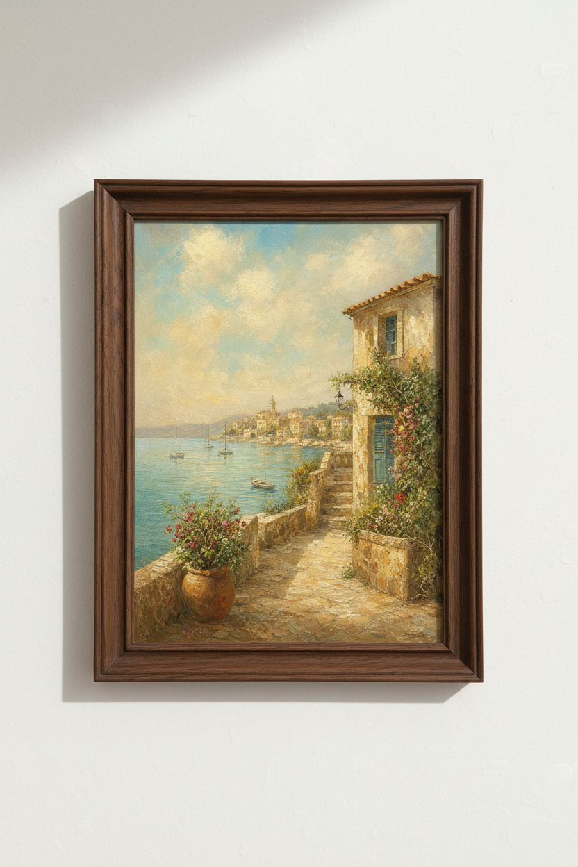 Mediterranean coastal art | Impressionist seascape, Living Room Decor
