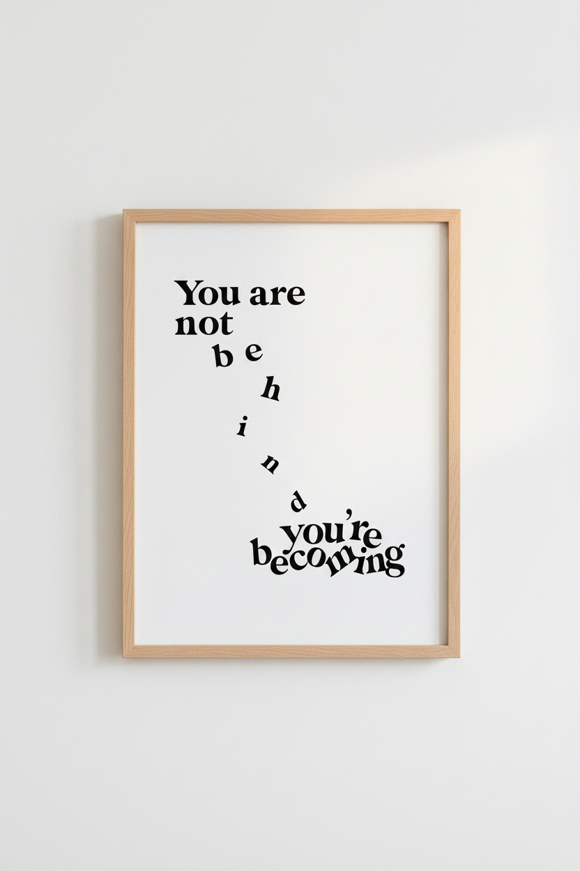 Empowering Quote Wall Art | Minimalist Black &amp; White Print, Home Office Decor