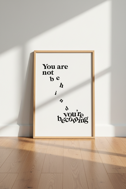 Empowering Quote Wall Art | Minimalist Black &amp; White Print, Home Office Decor