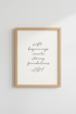Soft Beginnings Quote Wall Art Print | Office & Nursery Decor | Minimalist Poster