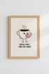 Funny Coffee Wall Art | Retro Kitsch Kitchen Decor | Quirky Coffee Lover Poster