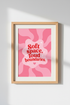 Danish Pastel Wall Art Print | Pink Wavy Retro Poster | Preppy Room Decor