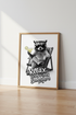 Funny Raccoon Margarita Wall Art | Home Bar Decor | 5 O&