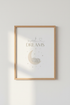 Sweet Dreams Bunny Wall Art | Neutral Nursery Decor | Sleepy Moon Poster
