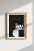 bauhaus wall art | Monochrome Geometric, Minimalist Decor | Living Room Poster