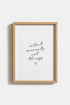 Collect Moments Not Things Wall Art | Minimalist Quote Poster | Living Room Decor
