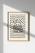 Minimalist Wall Art Print | Monochrome, Hand-Drawn Accent for Living Room Decor