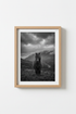 Horse Wall Art Print | Black and White Moody Highland Poster, Rustic Decor