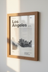 Los Angeles Skyline Wall Art | Minimalist Black & White City Print, Modern Home Decor