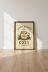 Cozy Hot Cocoa Winter Wall Art Print | Kitchen Christmas Decor | Retro Holiday Poster
