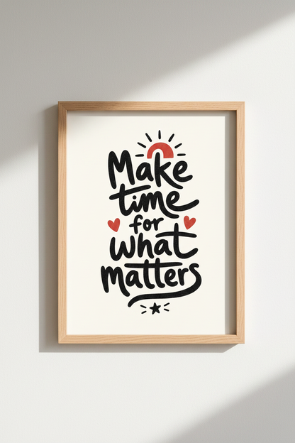 Minimalist wall art | Hand-lettered cream print, living room poster | Cozy decor
