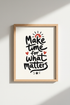 Minimalist wall art | Hand-lettered cream print, living room poster | Cozy decor