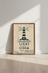 Lighthouse Wall Art Print | Nautical Quote Poster, Coastal Home Decor