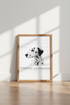 Dalmatian in Bathtub | Black and White Dog Print, Bathroom Wall Art Decor