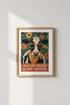 Fun Cow Wall Art Print | Farmhouse Floral Poster, Quirky Kitchen Decor