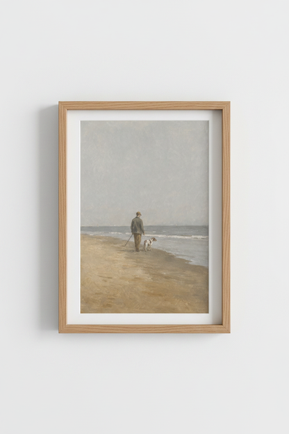 Coastal Seascape Wall Art Print | Living Room Decor | Soft Ocean Poster