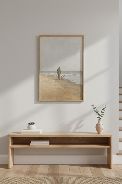 Coastal Seascape Wall Art Print | Living Room Decor | Soft Ocean Poster