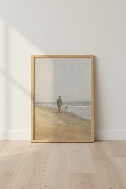 Coastal Seascape Wall Art Print | Living Room Decor | Soft Ocean Poster