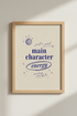 Main Character Energy Wall Art Print | Navy Disco Decor | Preppy Aesthetic Poster